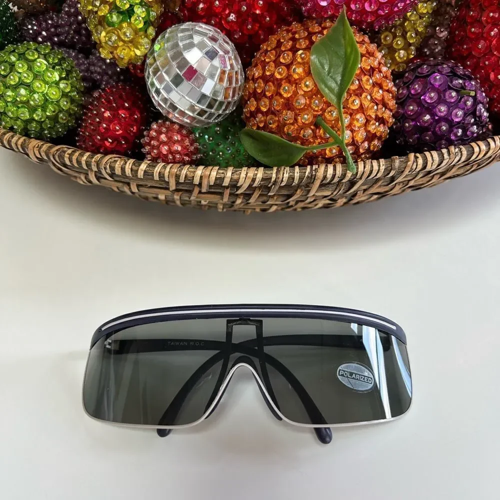 True Vintage Deadstock 1980s Sporty Polarized Windsheild Aviator Glasses Pair 2